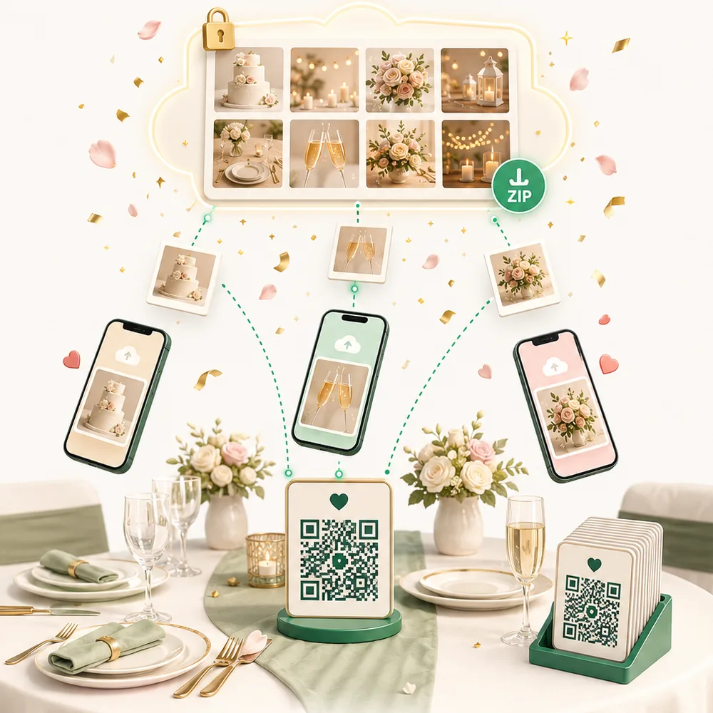 Ilustrație: cod QR AnyQR — Album de eveniment