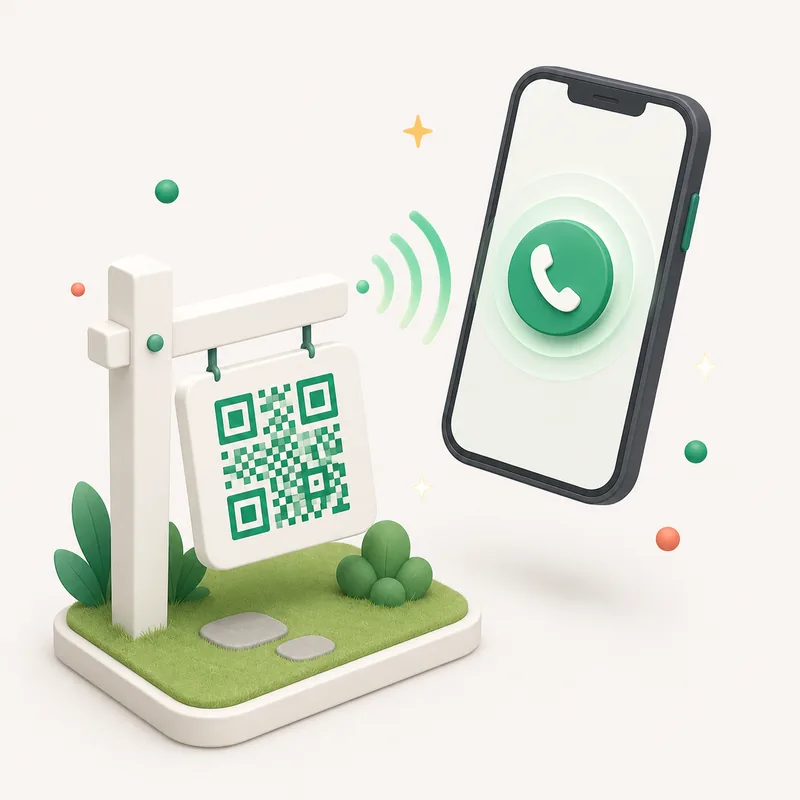 Ilustrație: cod QR AnyQR — Apel telefonic