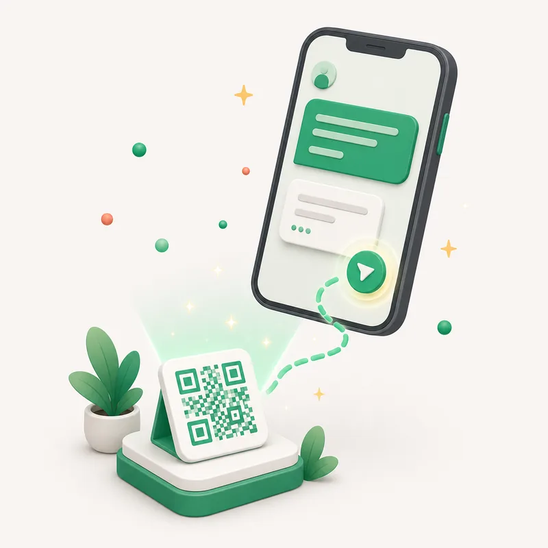 Ilustrație: cod QR AnyQR — SMS