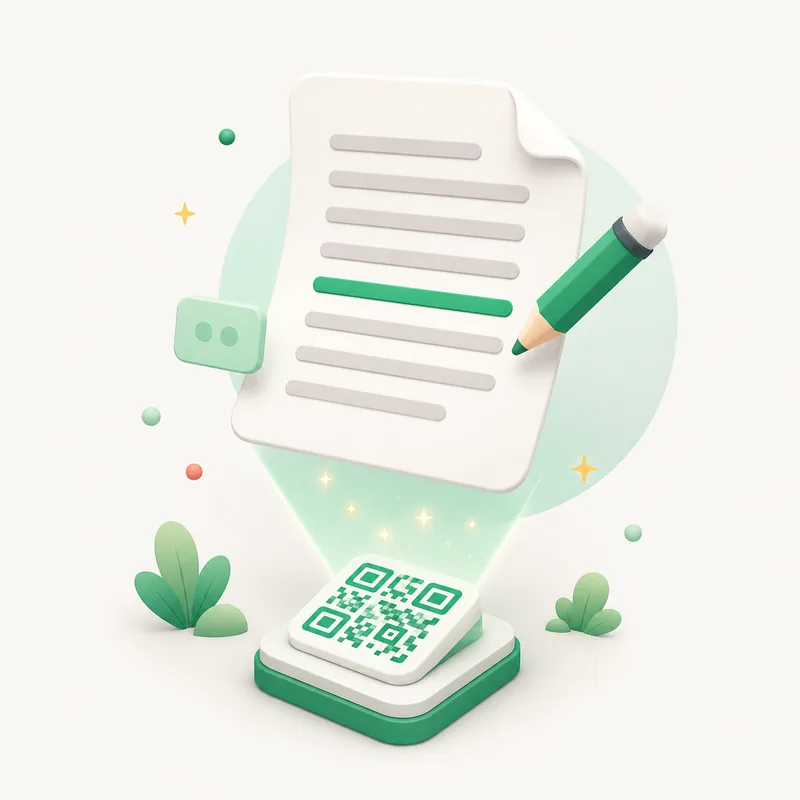 Ilustrație: cod QR AnyQR — Pagină de text