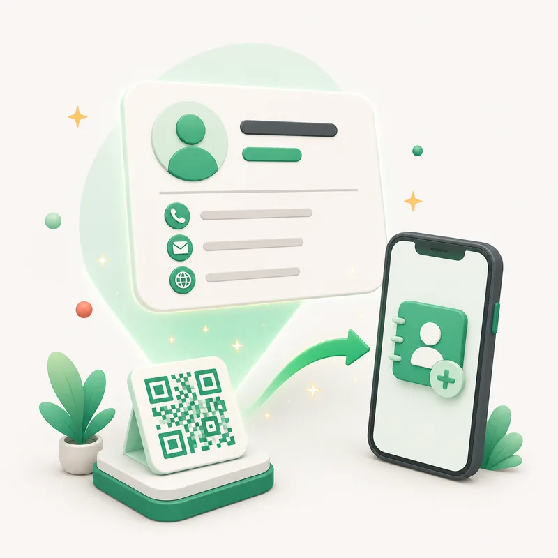 Ilustrație: cod QR AnyQR — Carte de vizită digitală